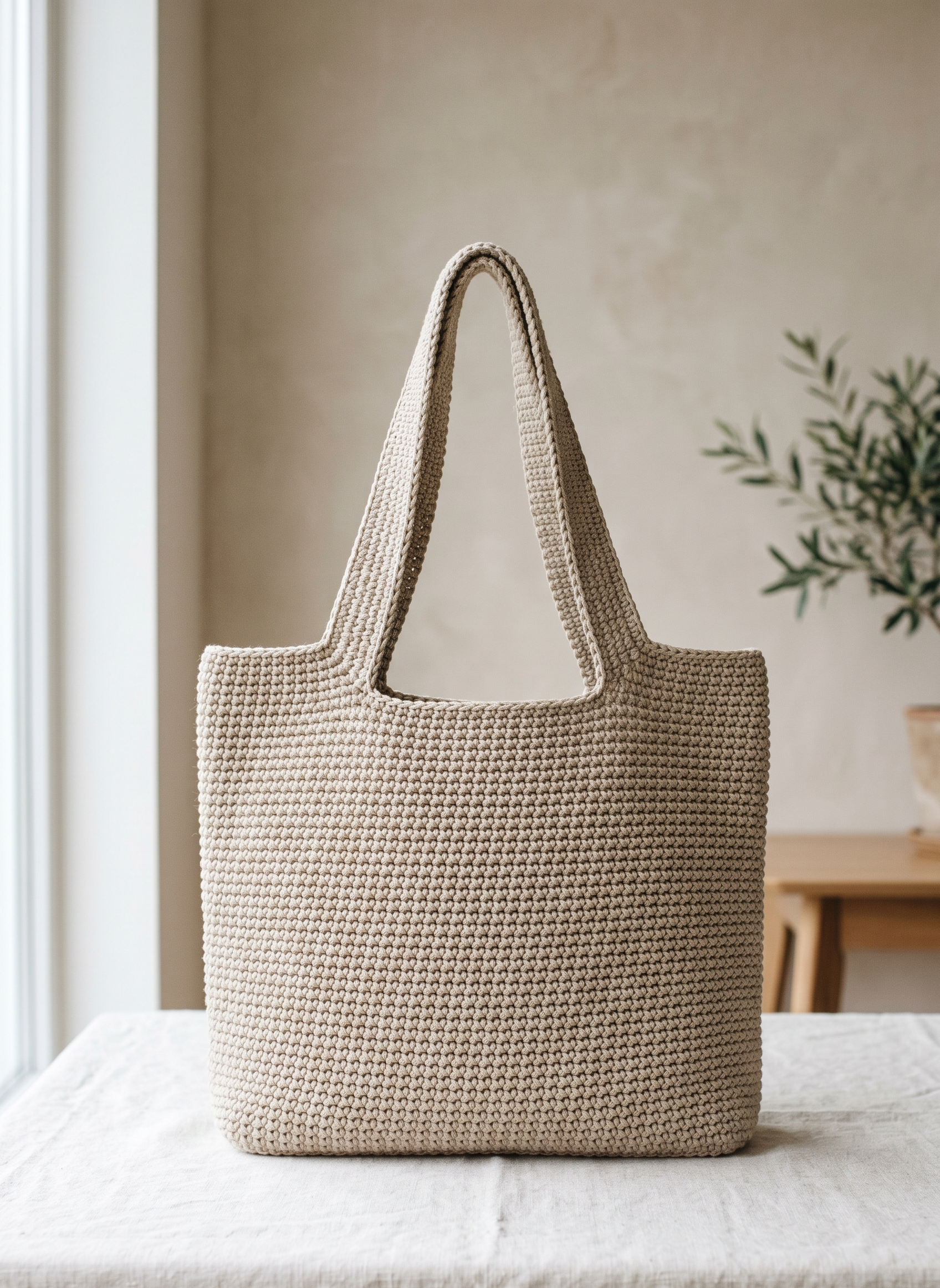 Shopper mit breiten Henkeln häkeln für den Alltag
